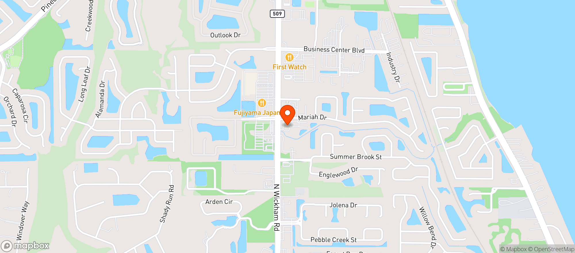 Map showing Eden Juicery