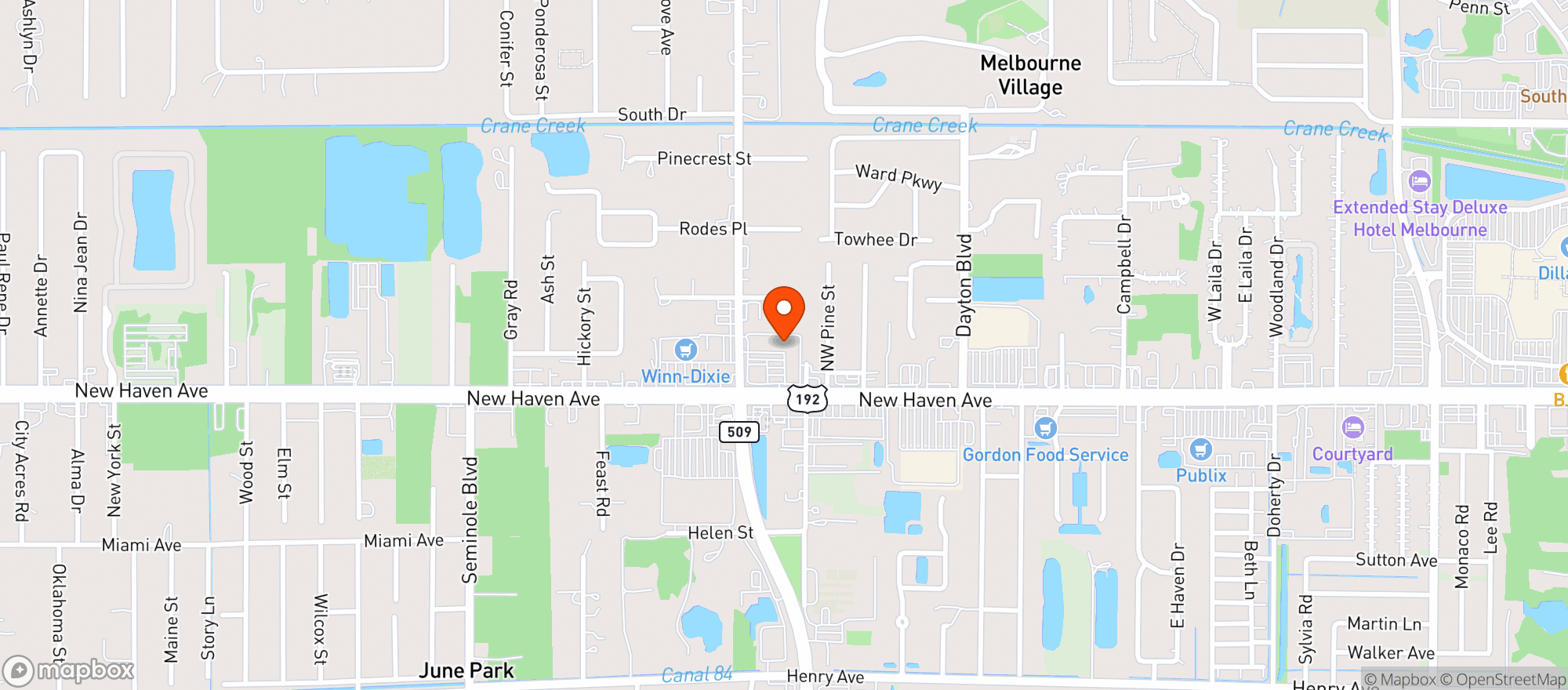 Map showing Westside Sportsbar & Loun
