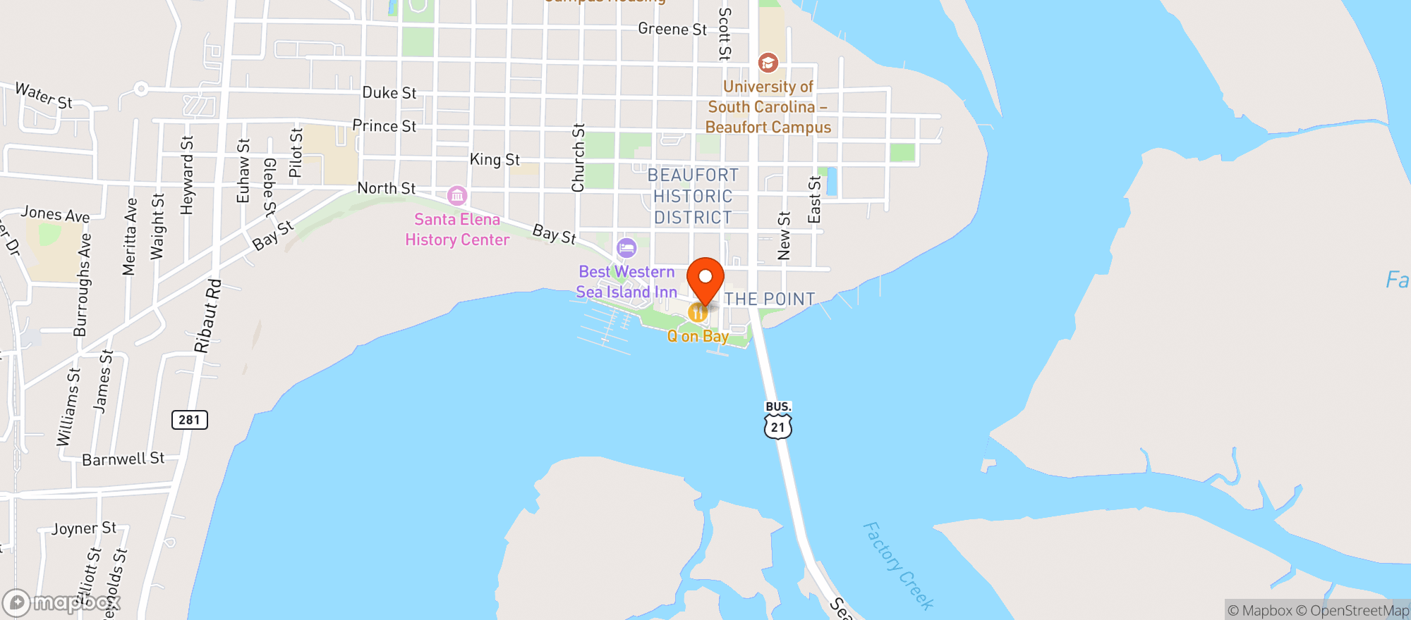 Map showing SugarBelle