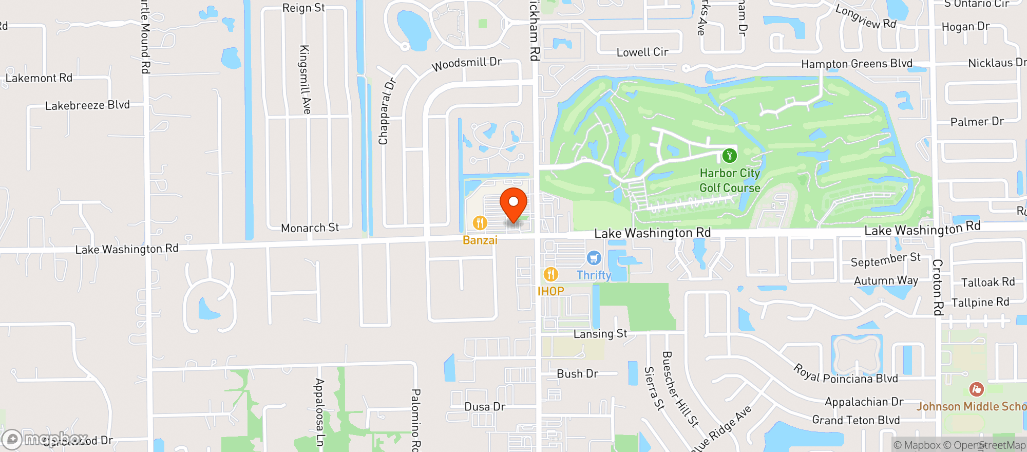 Map showing Archies Bar & Grill