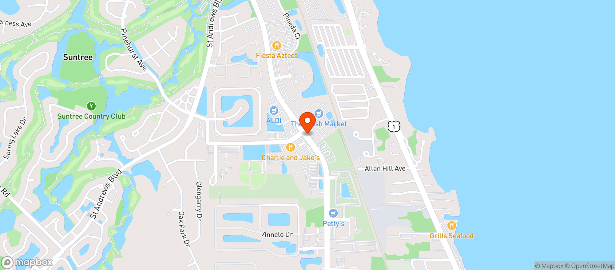 Map showing Fresh Market 212 - MELB