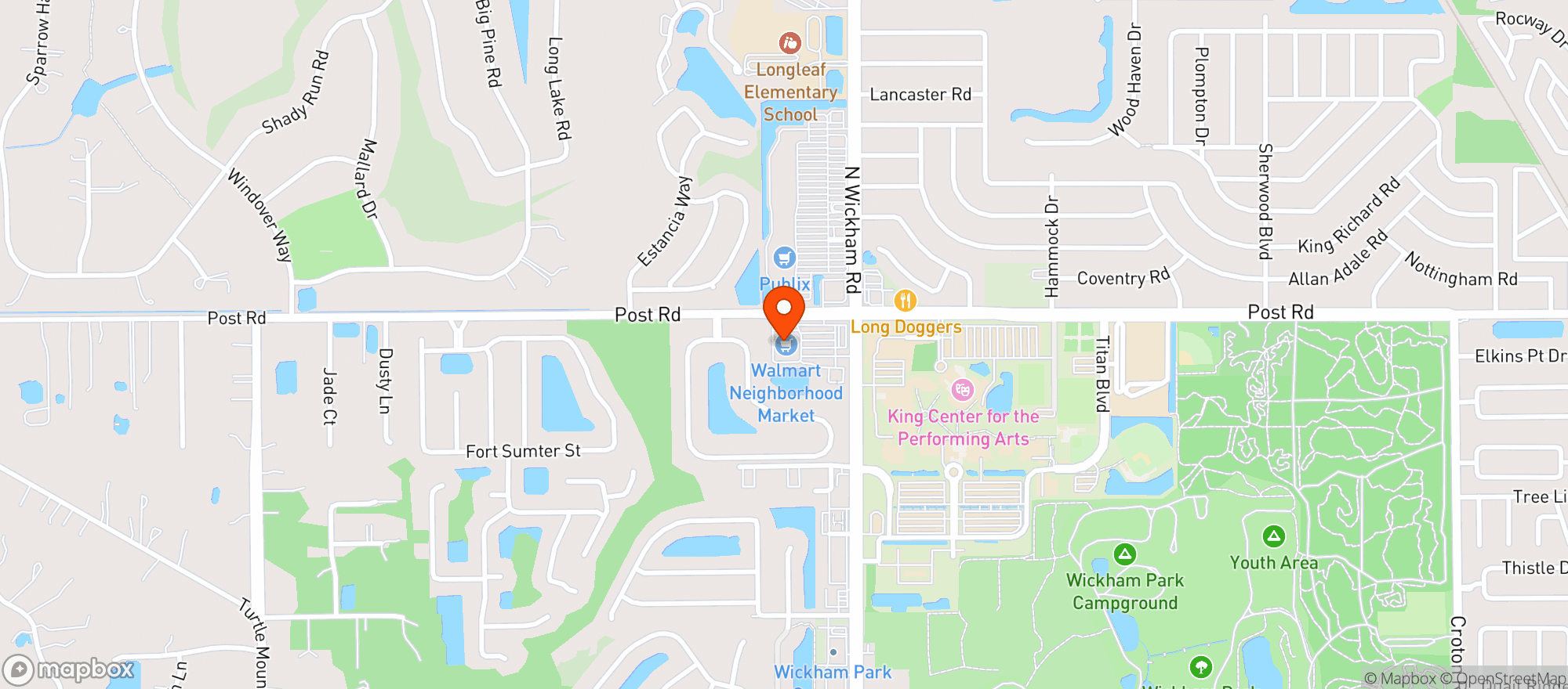 Map showing Walmart Neighborhood Ma #5365
