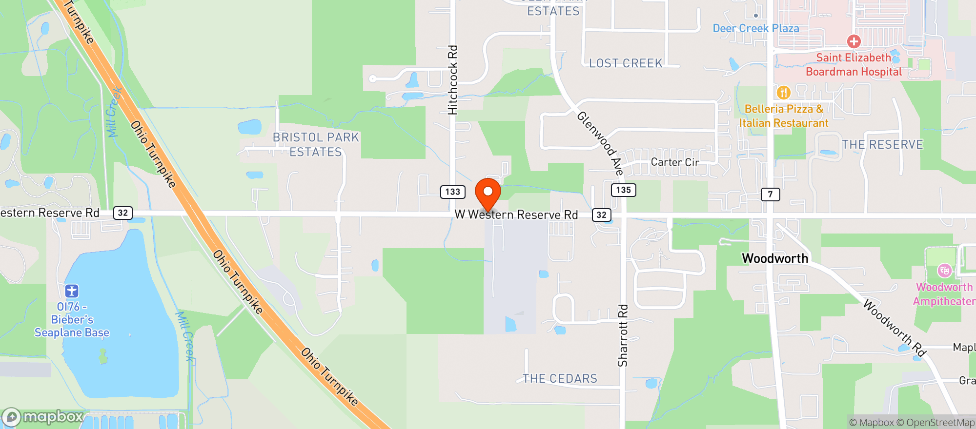 Map showing Riser Tavern & Grille