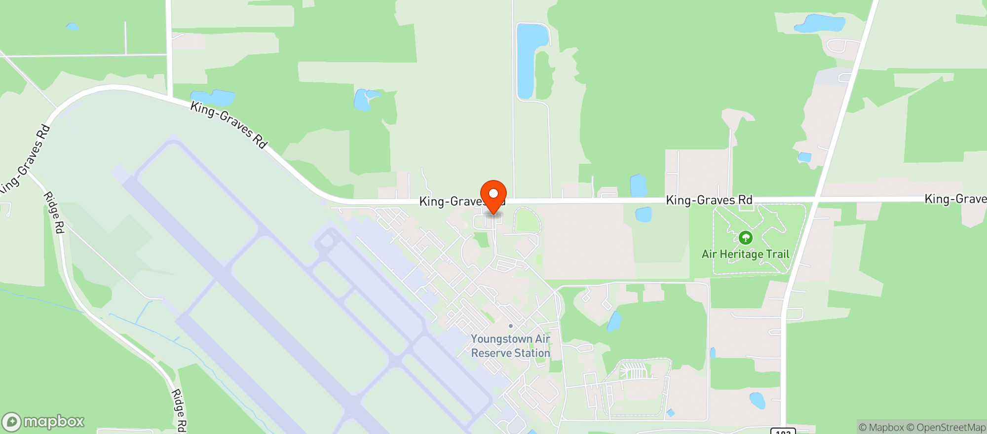 Map showing Army Air Force Base Exchange