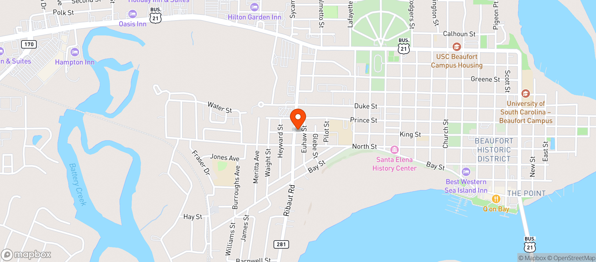 Map showing Piggly Wiggly - Port Royal