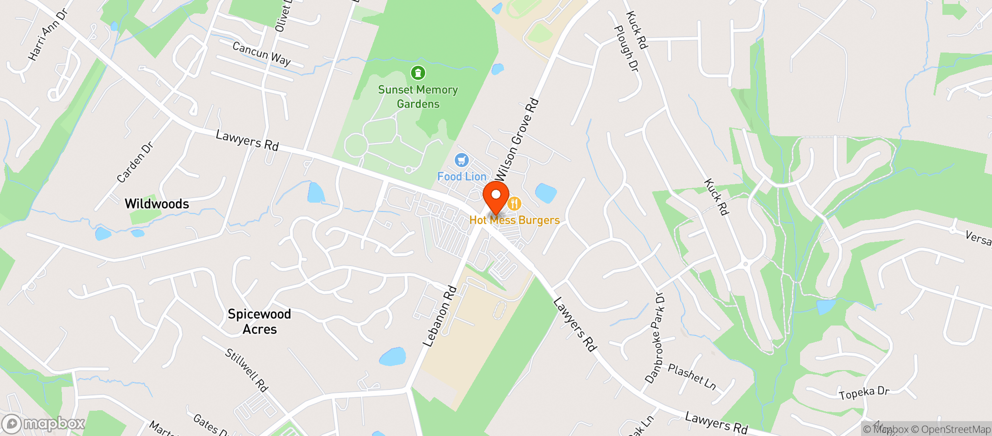 Map showing Circle K 8382