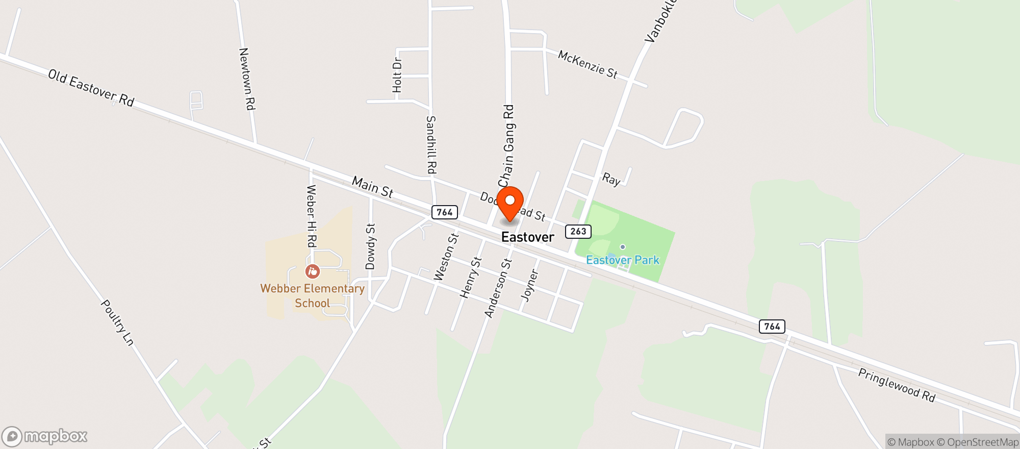 Map showing Eastover Food Mart