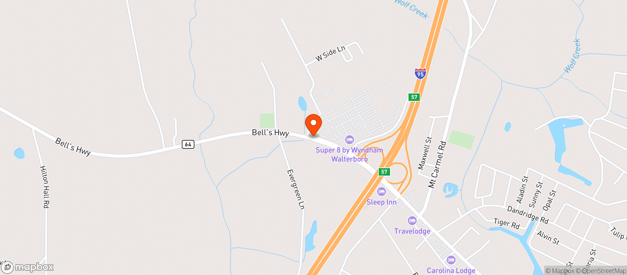 Map showing Walmart Supercenter