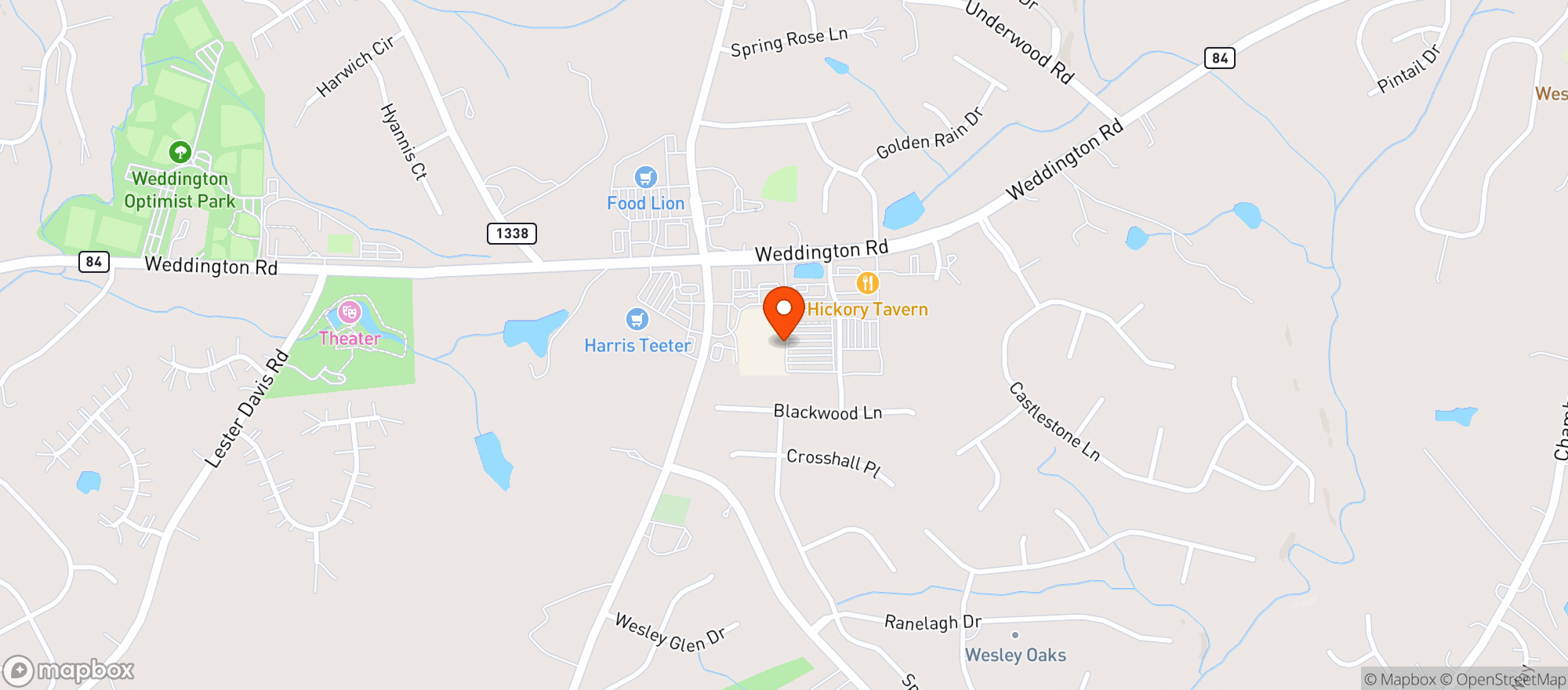 Map showing Target Store