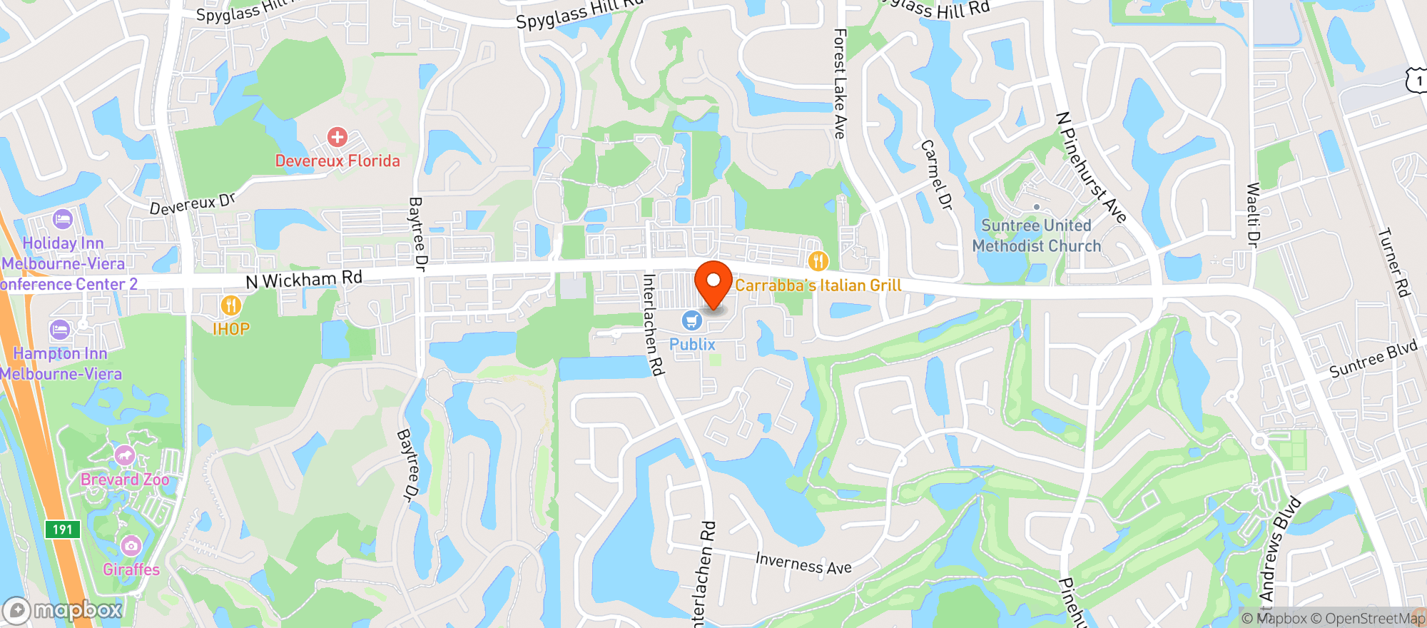 Map showing Publix