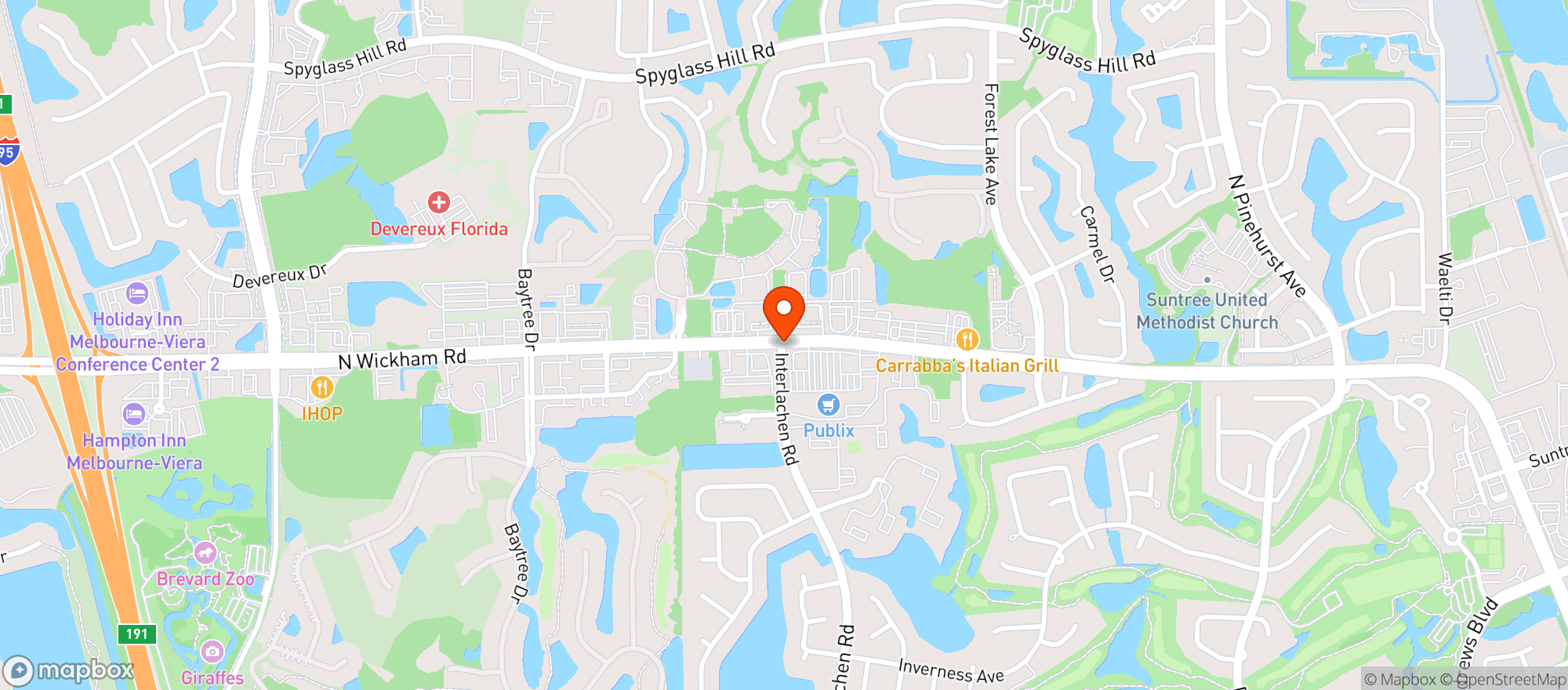 Map showing Suntree CBD