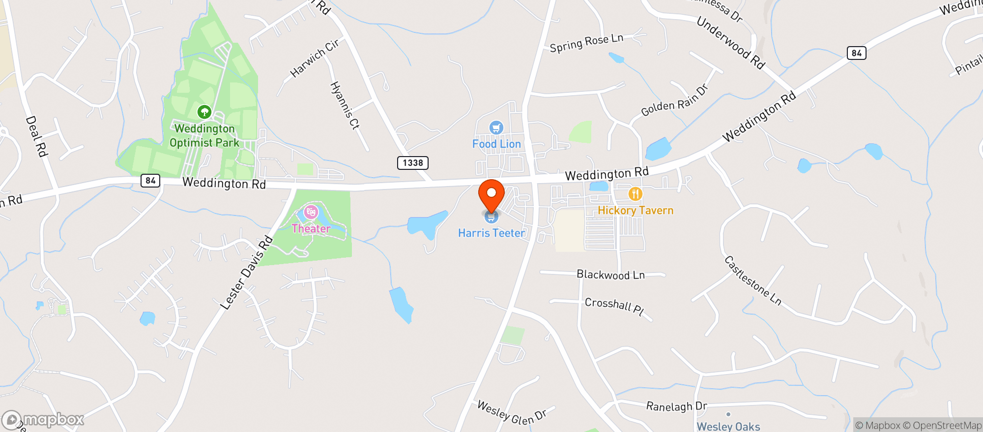Map showing Harris Teeter