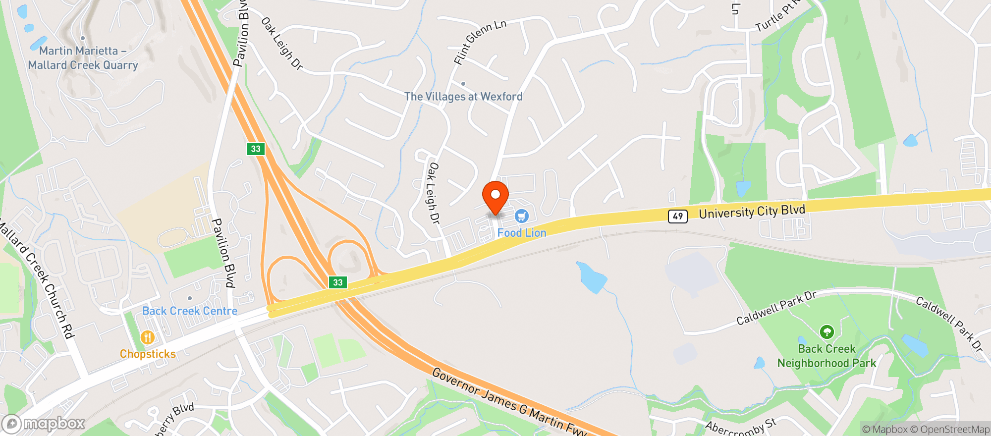 Map showing Food Lion