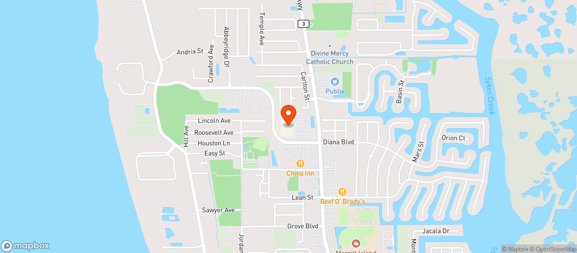 Map showing Target