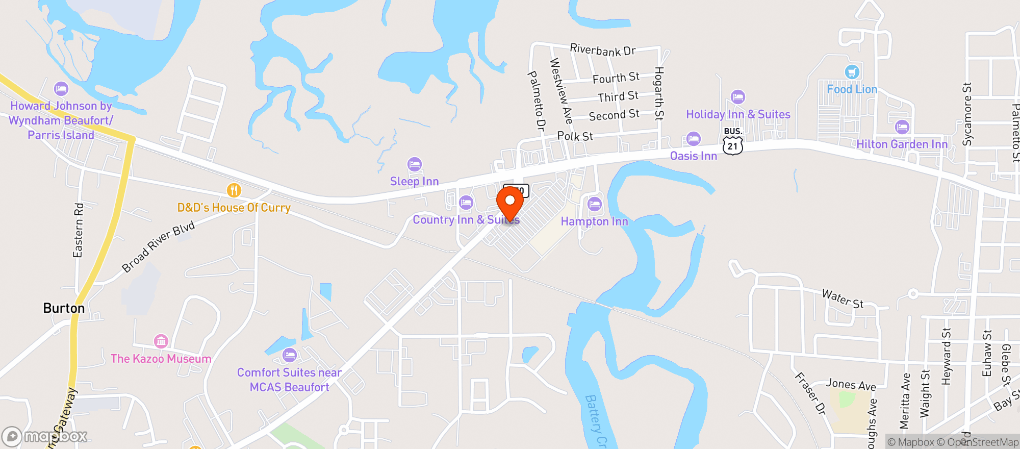 Map showing Publix