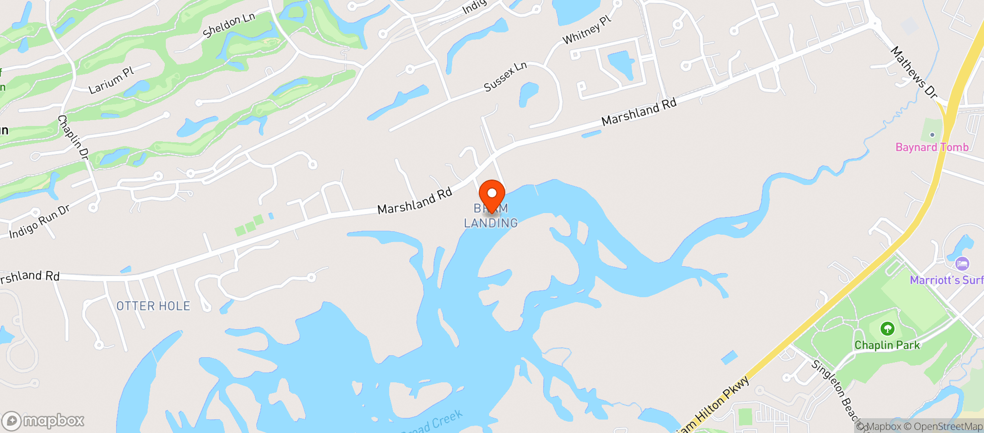 Map showing Old Oyster Factory