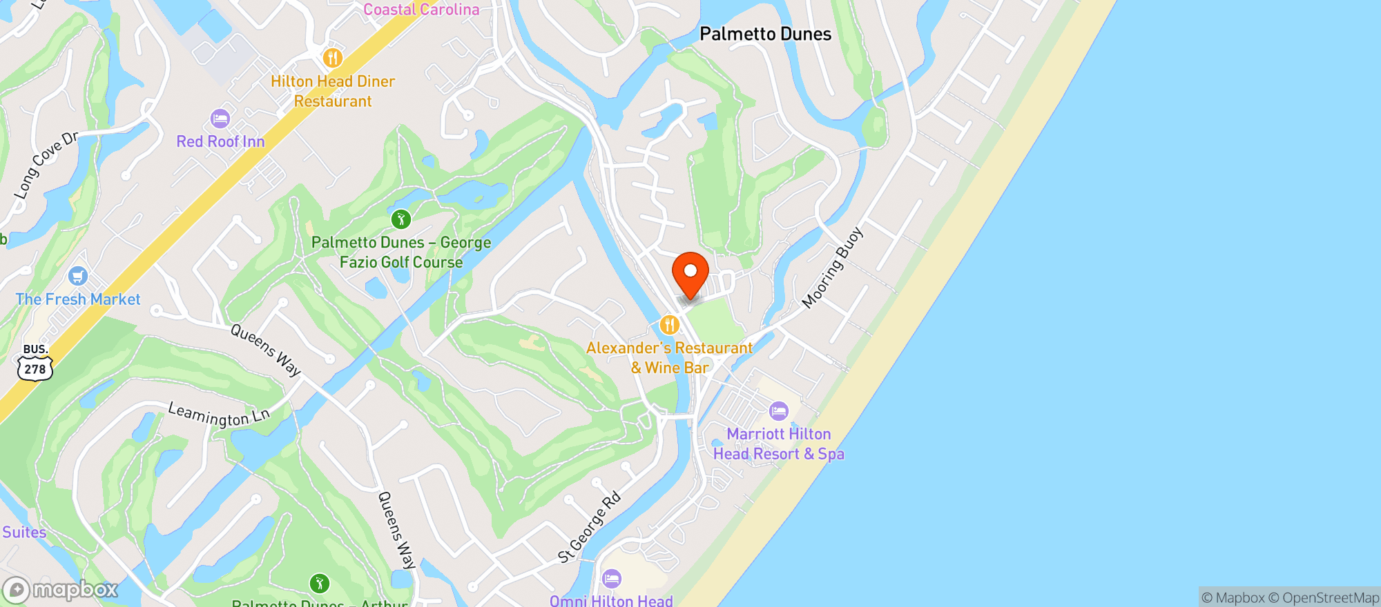 Map showing Palmetto Dunes General