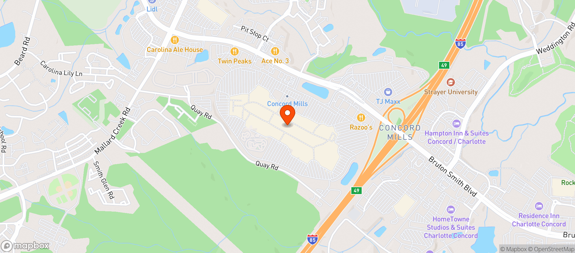 Map showing Gnc