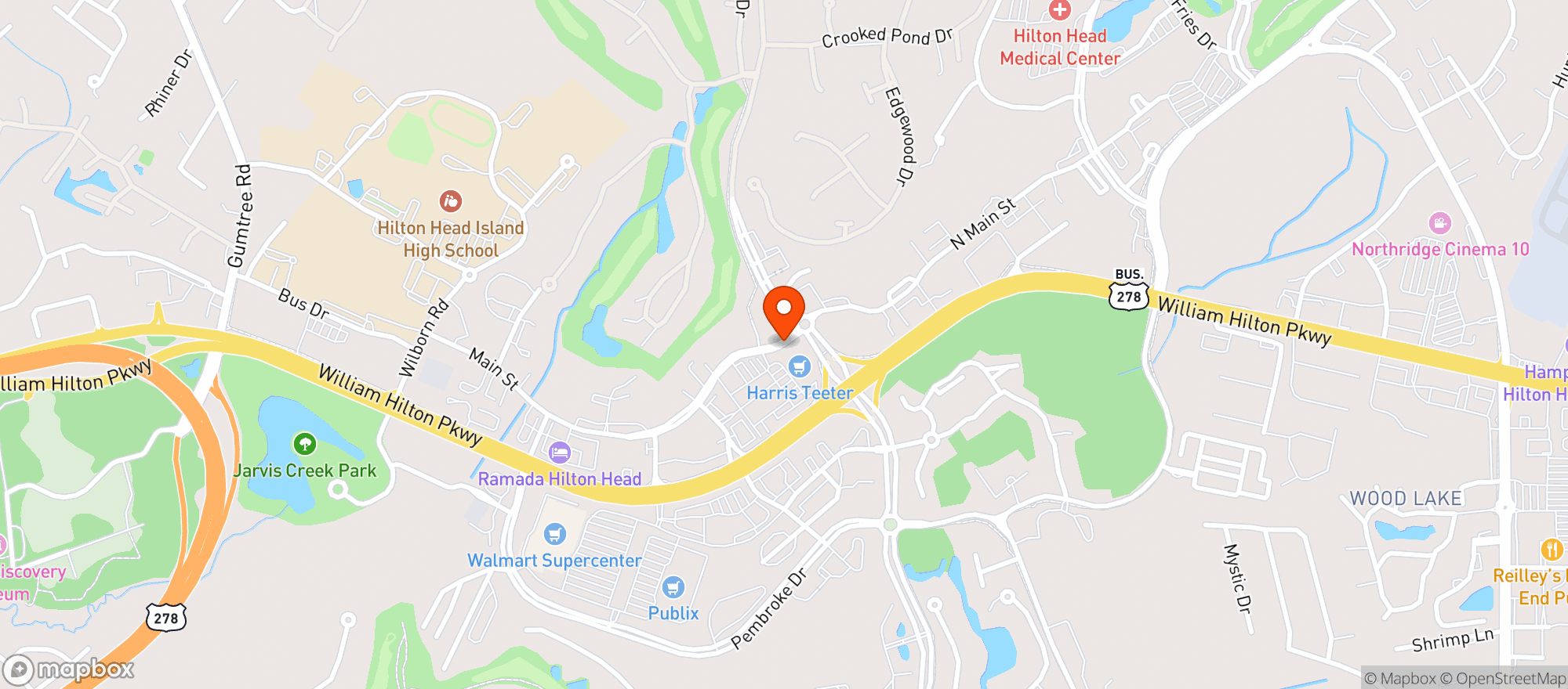 Map showing Harris Teeter