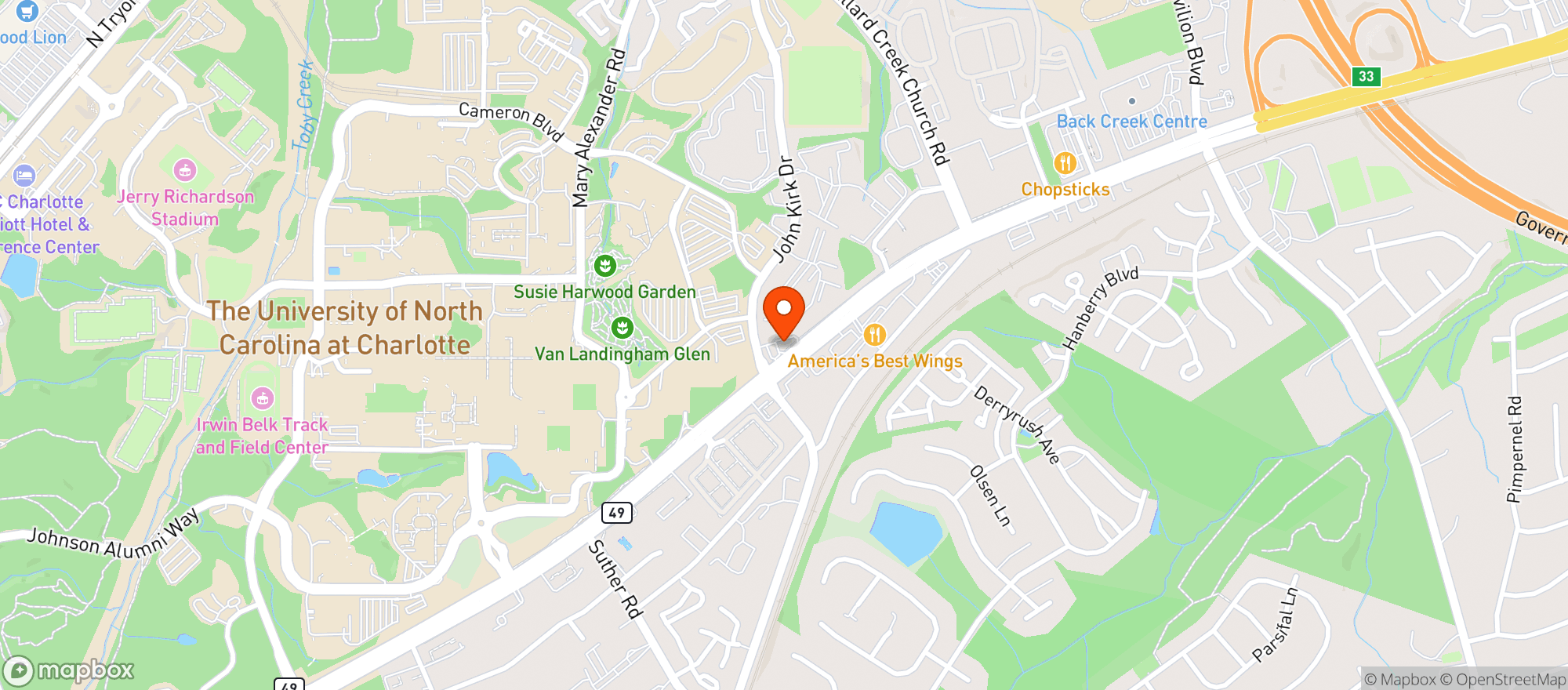 Map showing Circle K Store 5112