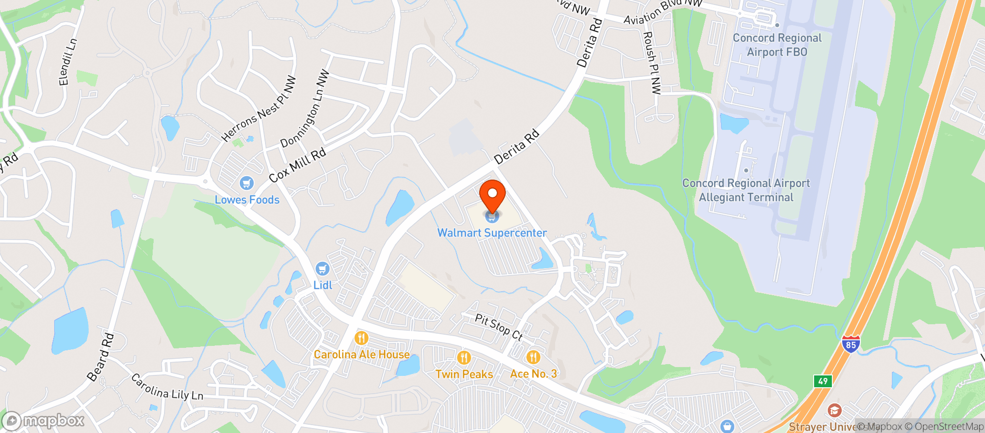 Map showing Walmart Supercenter