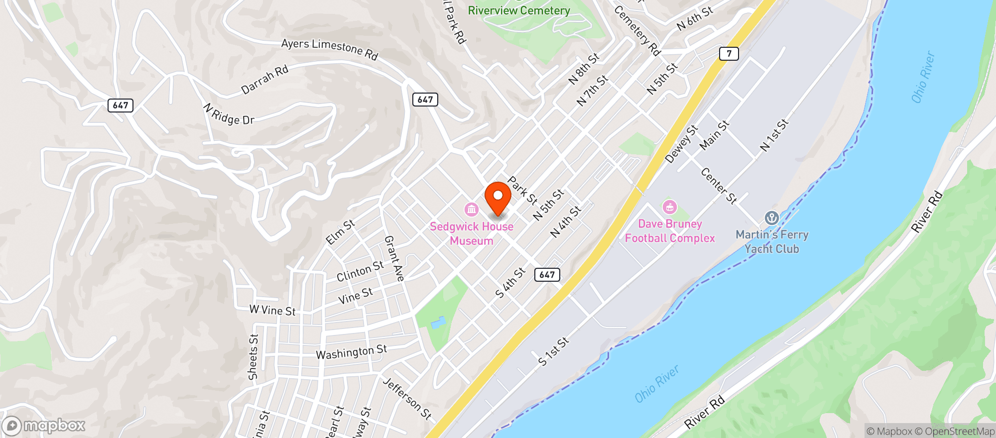 Map showing CONVENIENT FOOD MART #3857