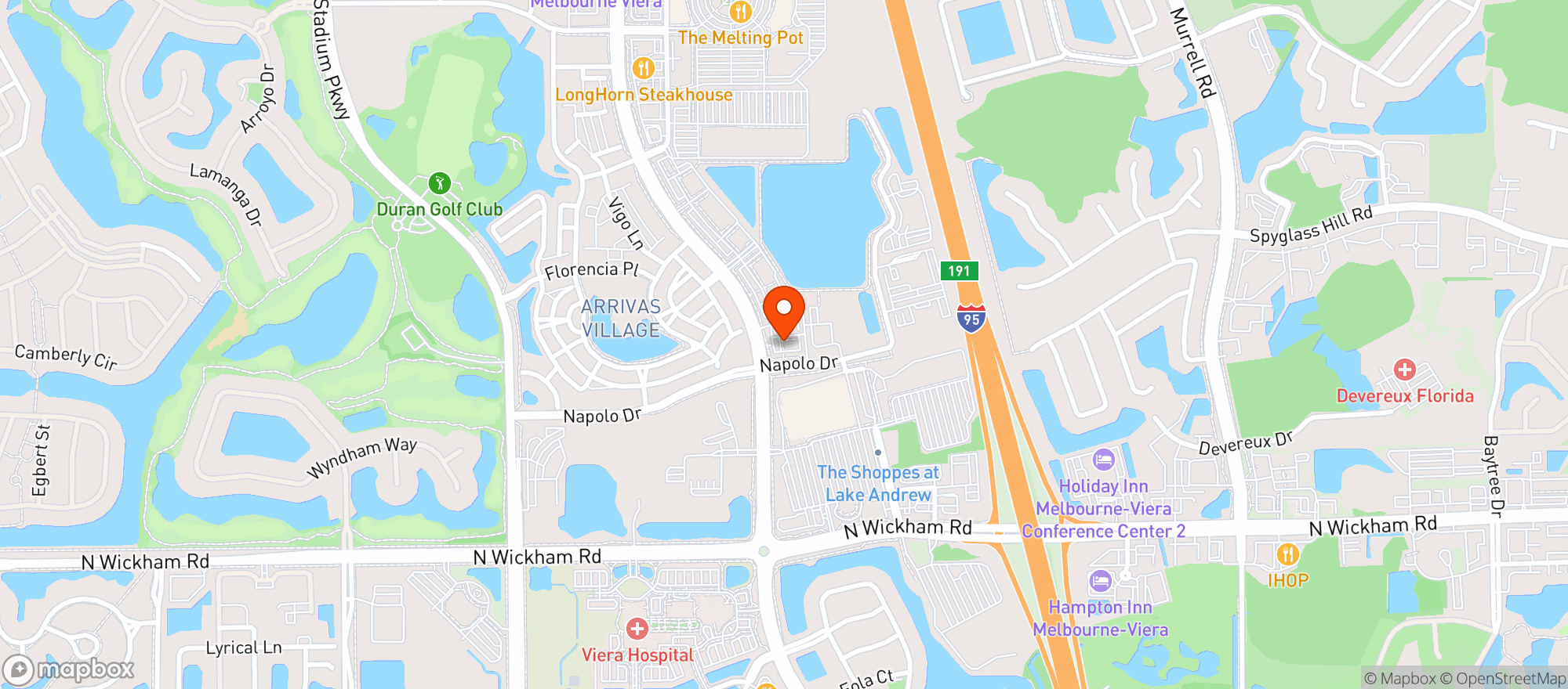 Map showing Outback Steakhouse #1068