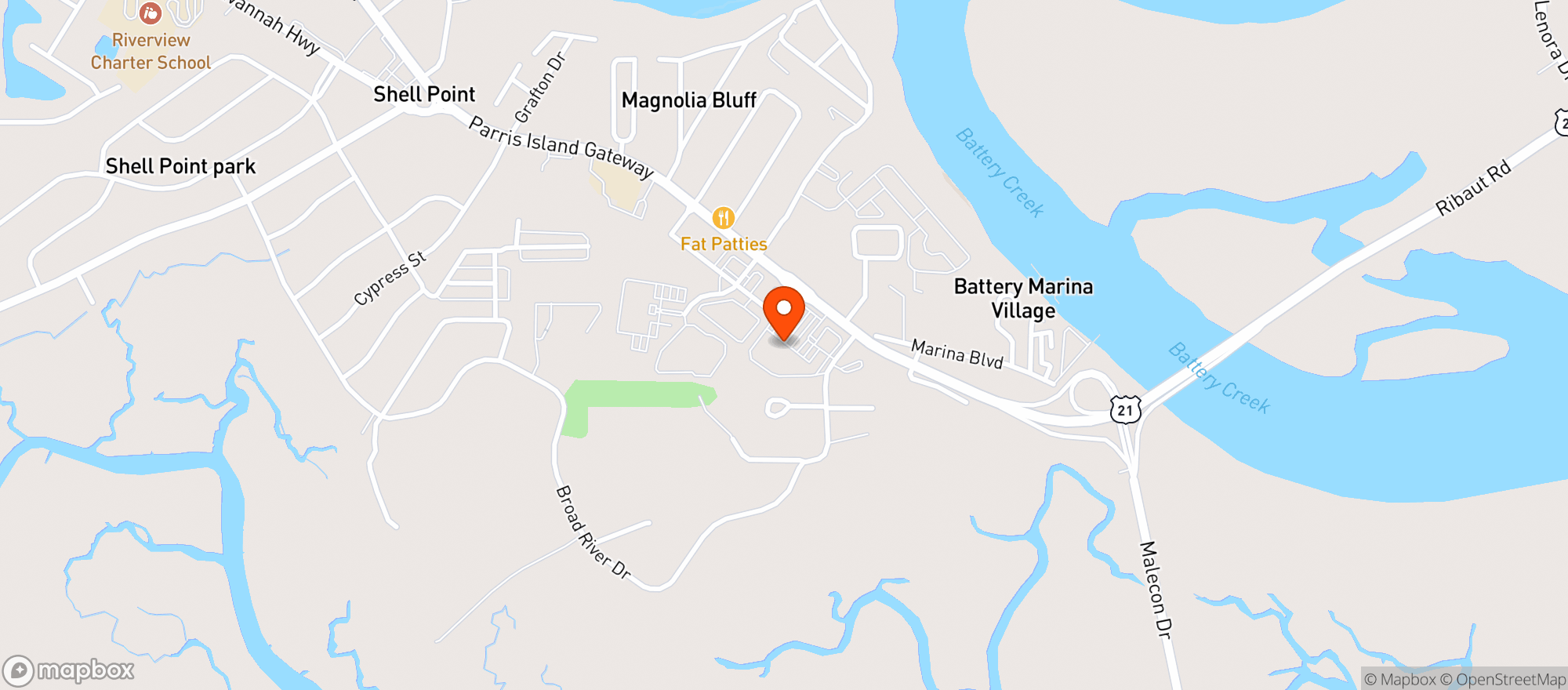 Map showing Food Lion #2839