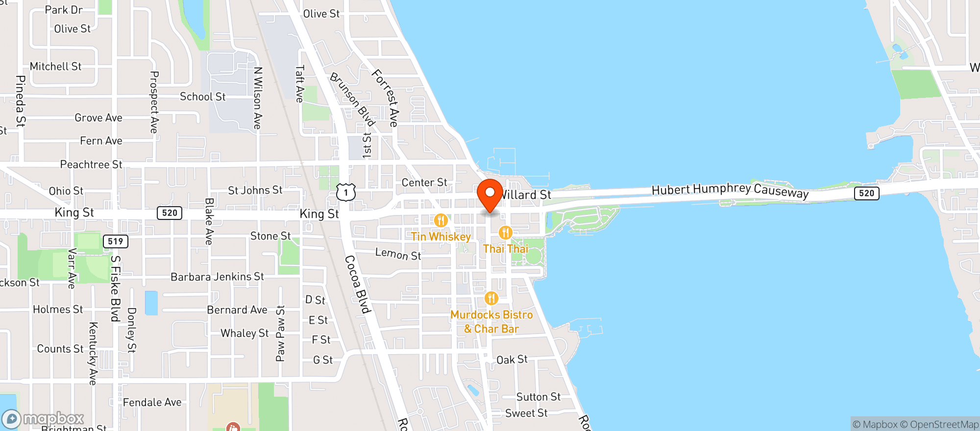 Map showing Cafe Margaux