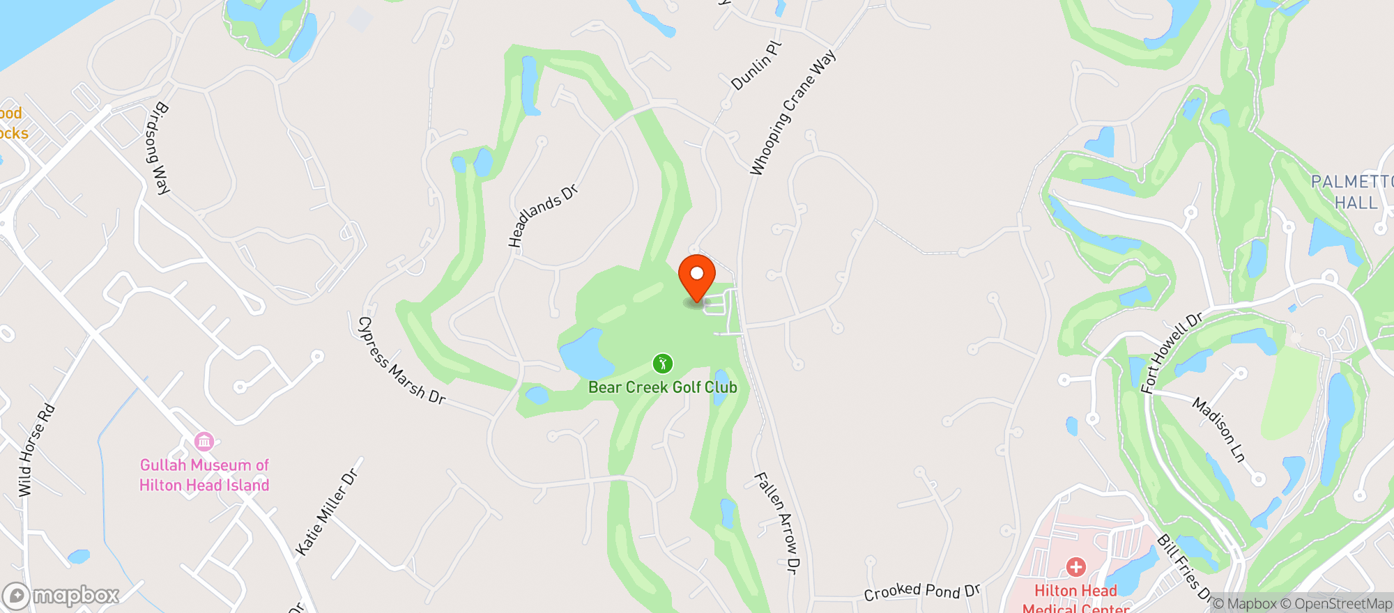 Map showing Bear Creek Golf Club