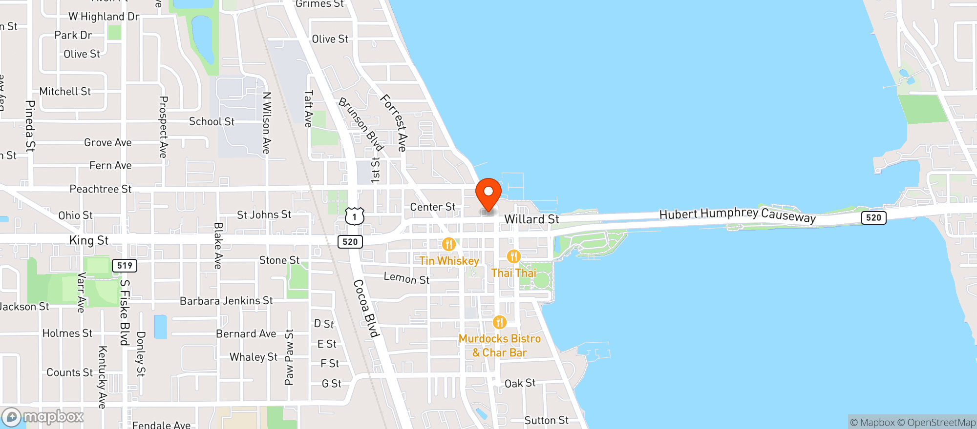 Map showing Hogans Irish Pub