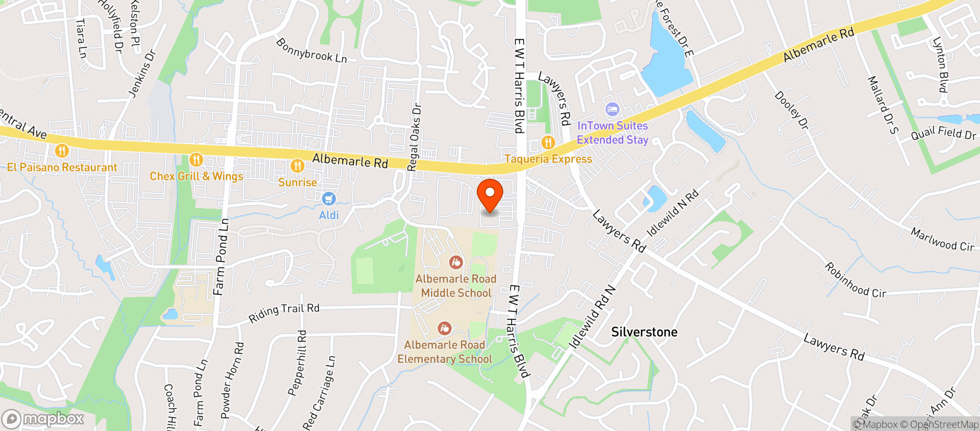 Map showing Walmart Neighborhood Market