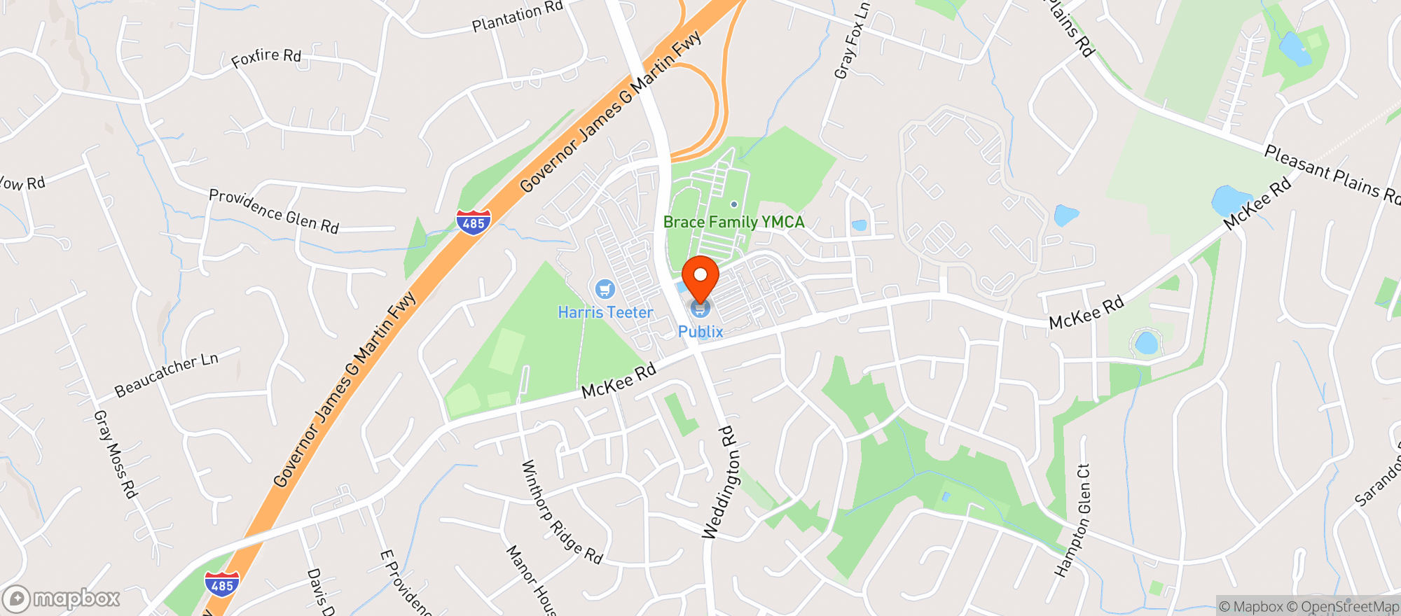 Map showing Publix
