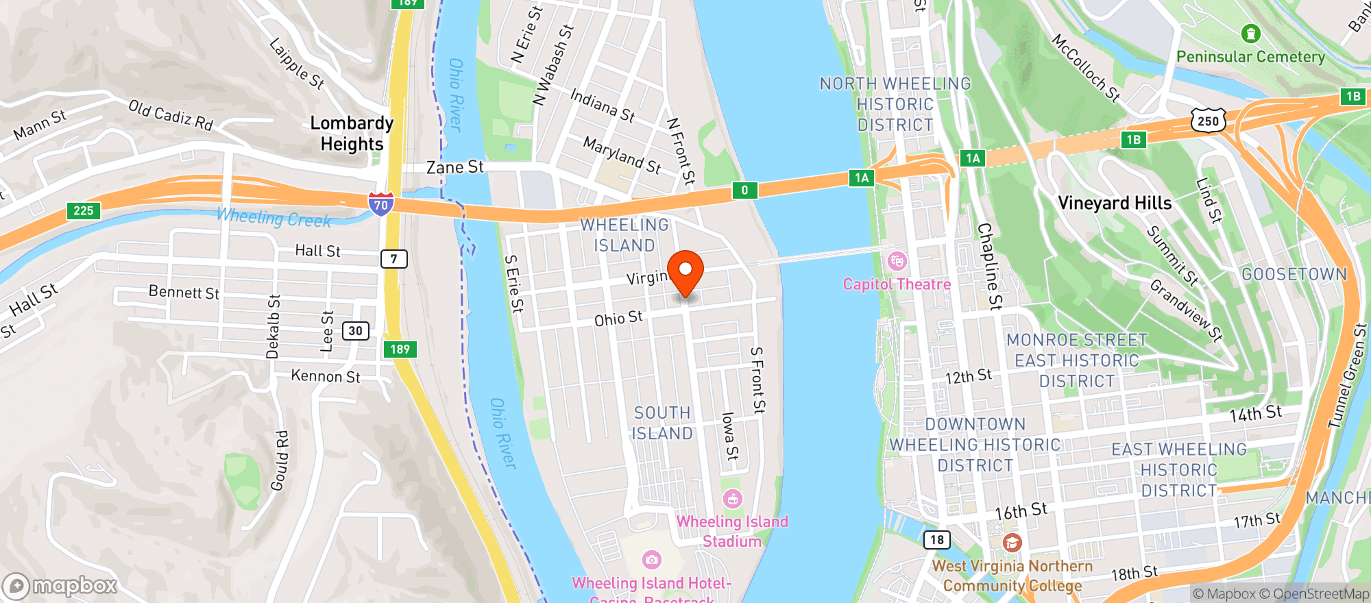 Map showing La Las Voo Doo Lounge