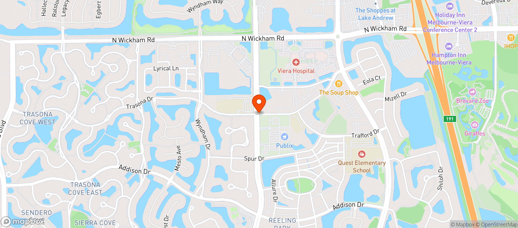 Map showing Publix Super Market