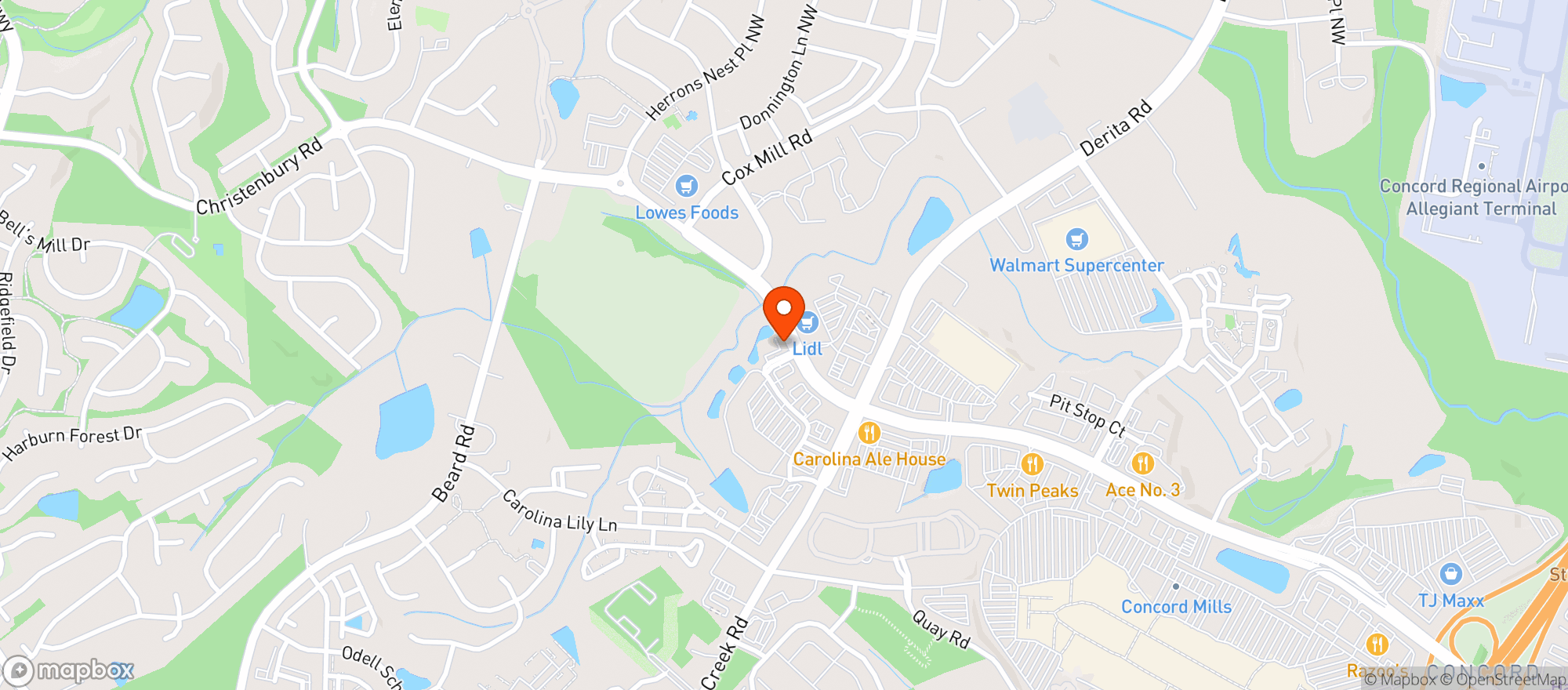 Map showing Bad Daddys Burger Bar
