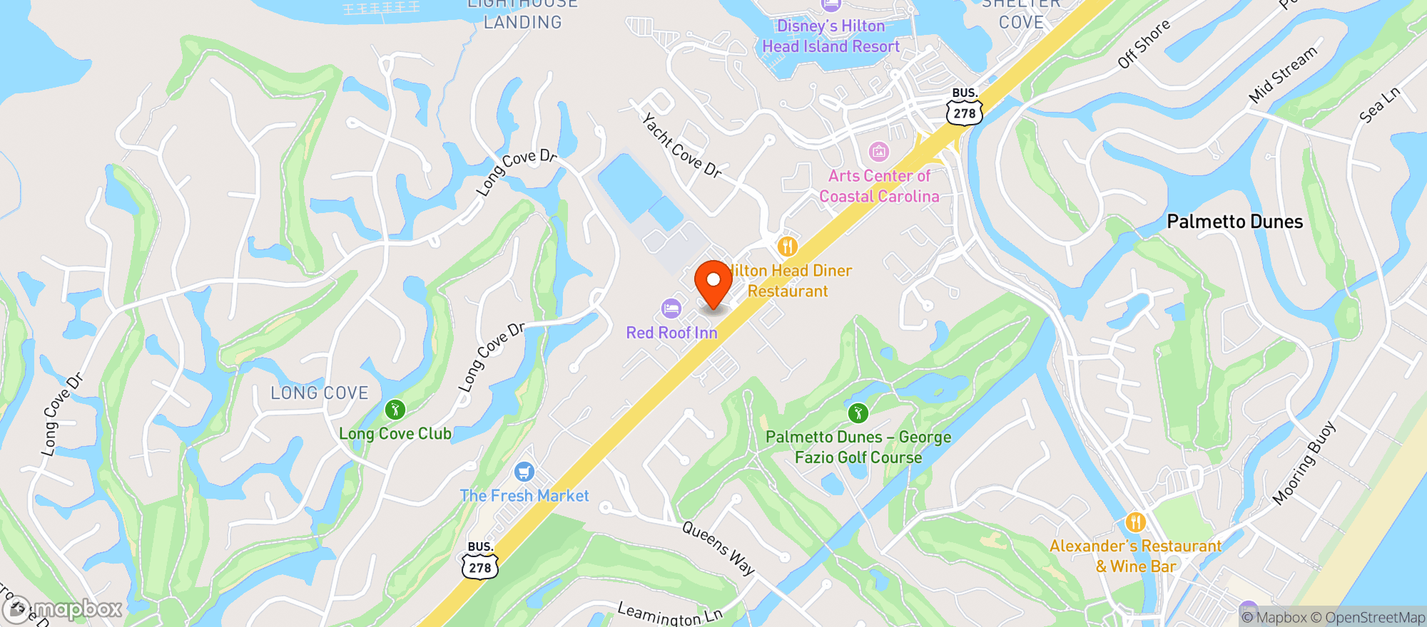 Map showing Drydock Seafood Grill & Spirits