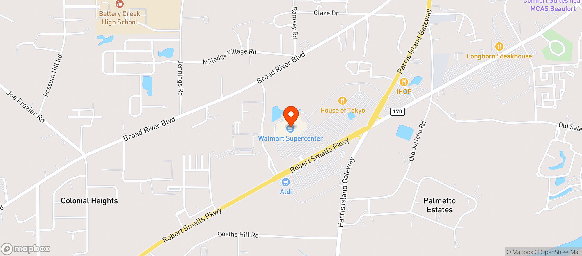 Map showing Walmart Supercenter