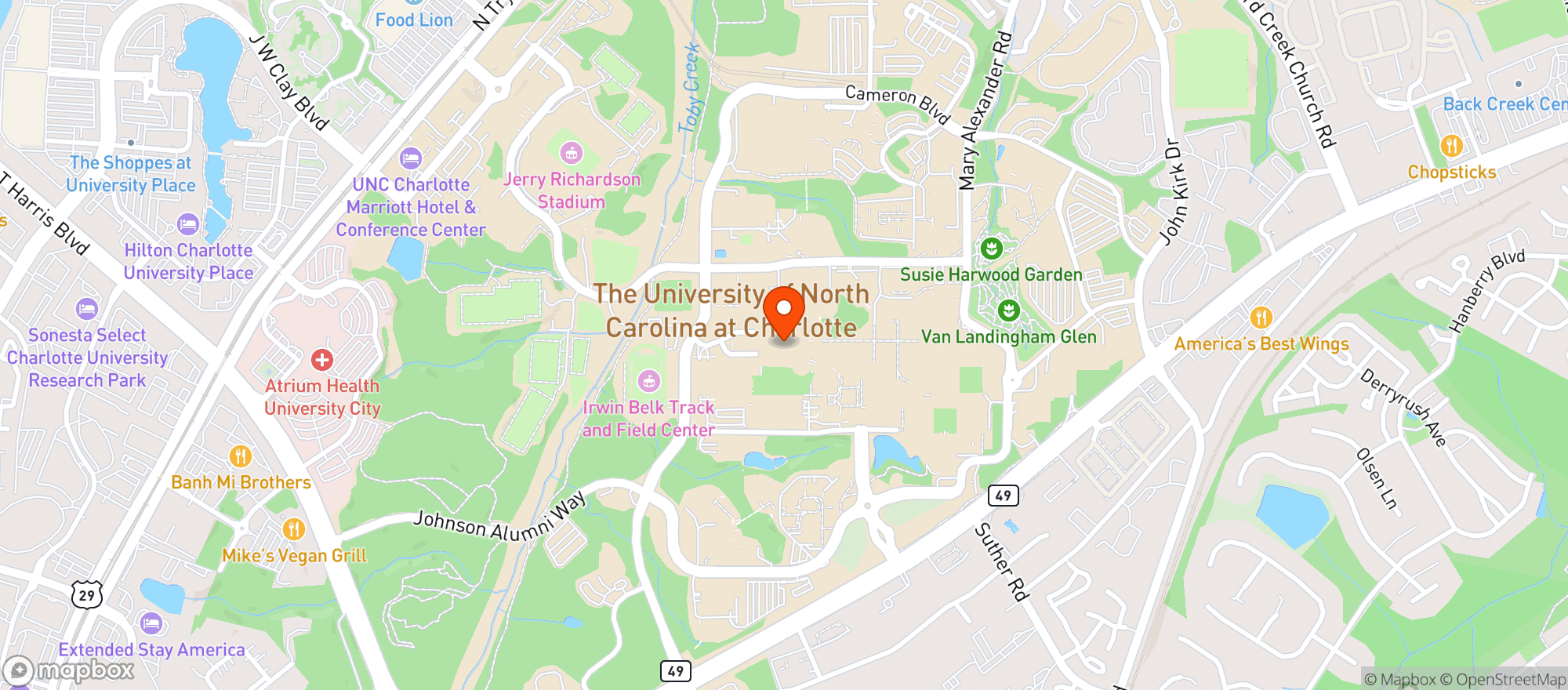 Map showing Chartwells