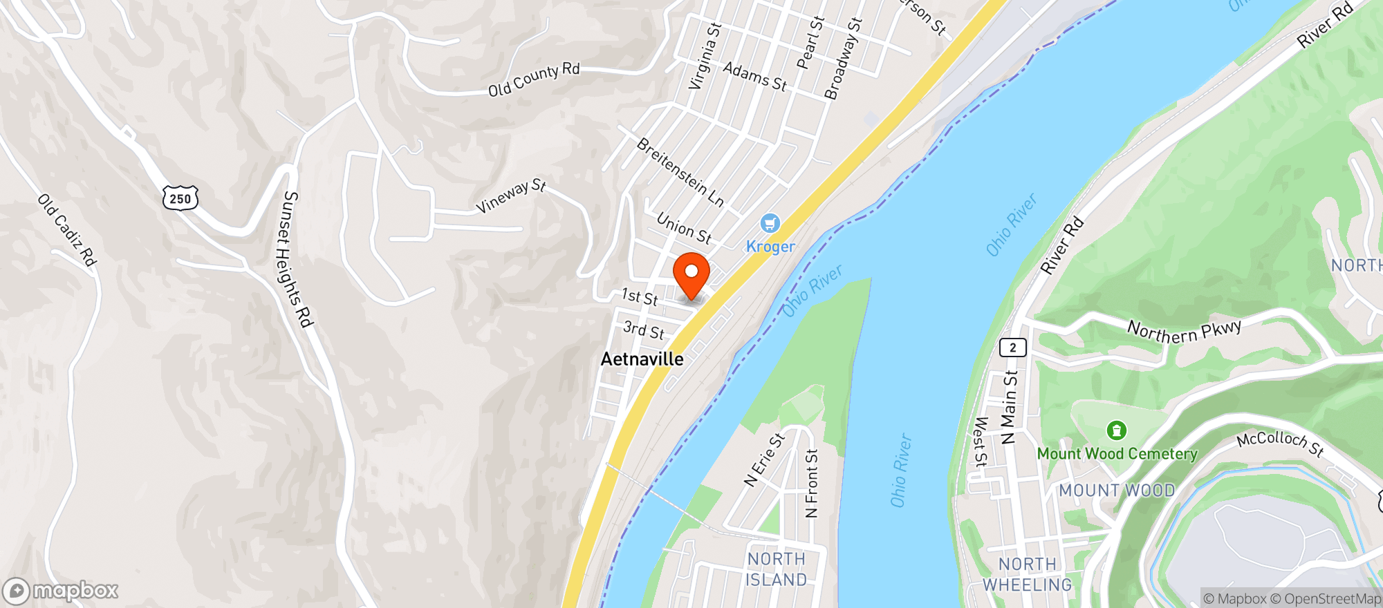 Map showing SUNOCO
