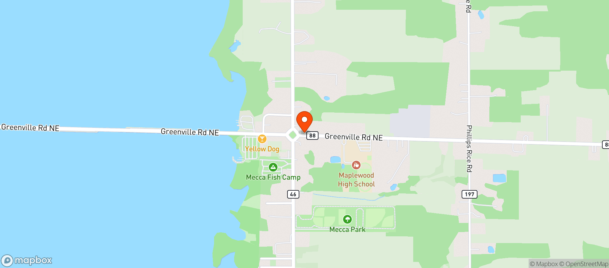 Map showing JAKS FINE FOODS