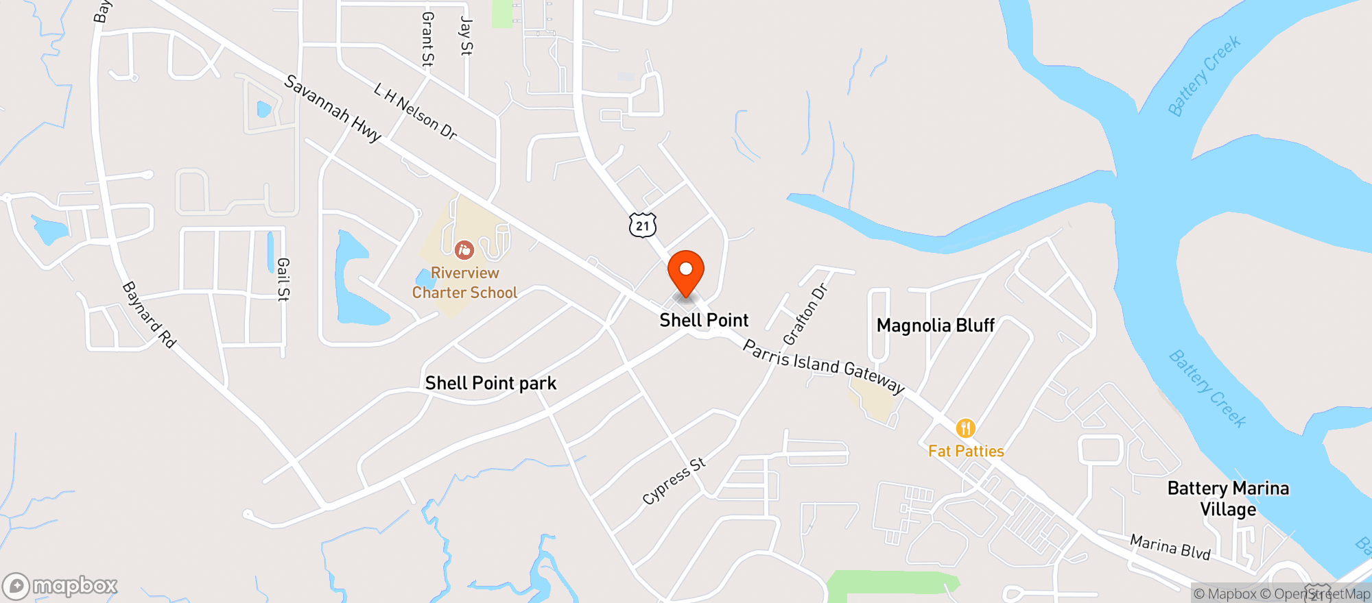 Map showing Parkers #58 (Chs)