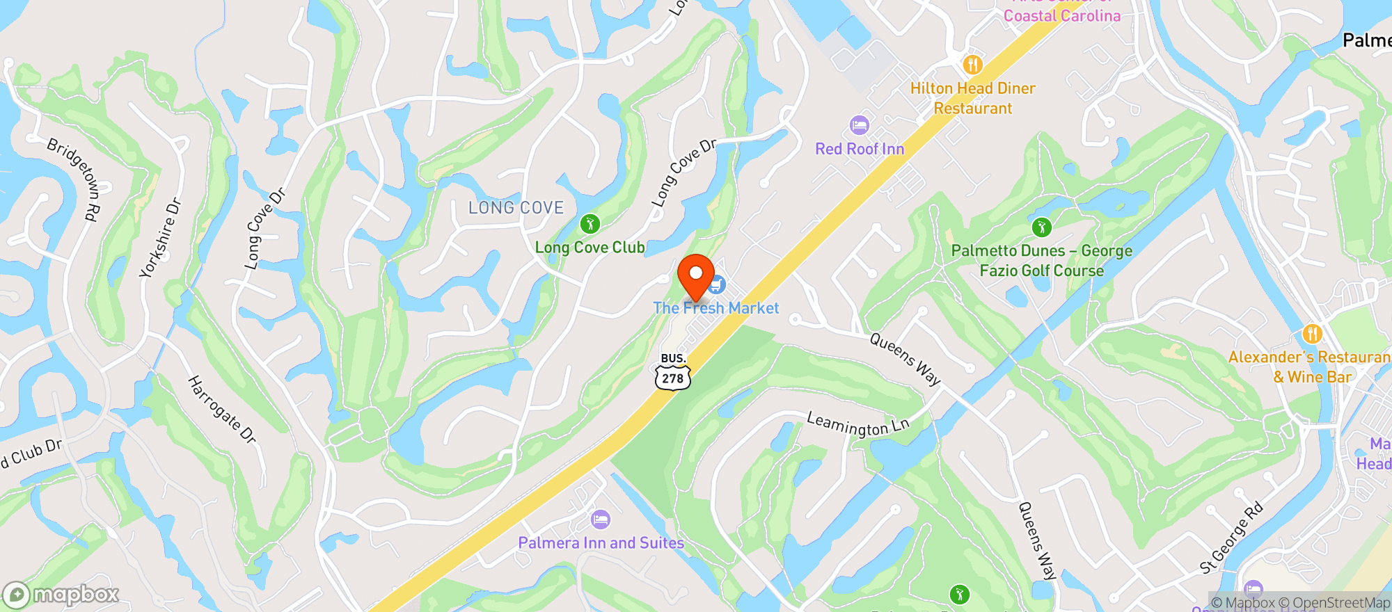 Map showing Duck Donuts (chs)
