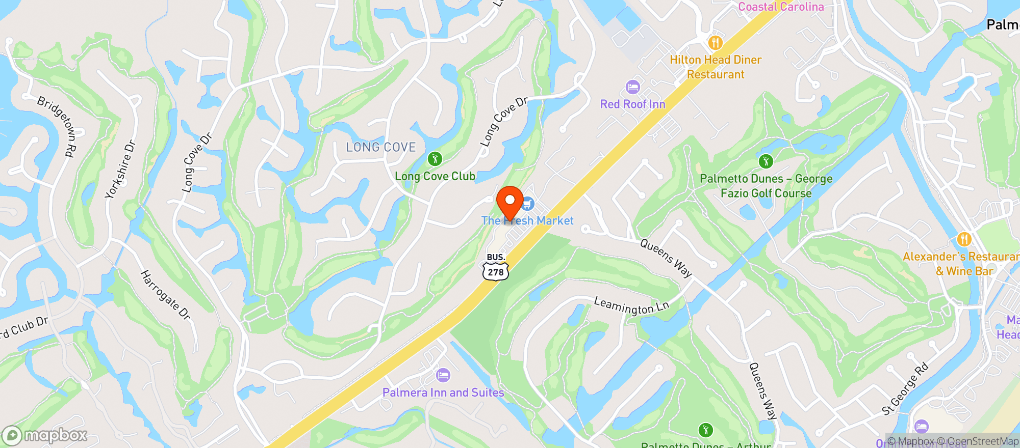 Map showing The Fresh Market