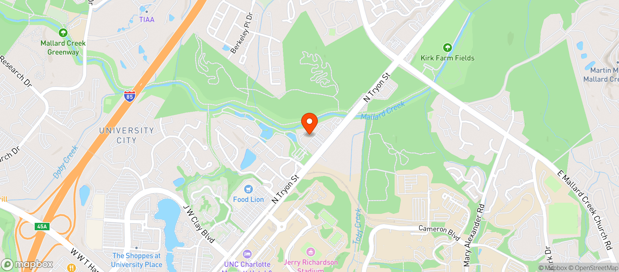 Map showing Flying Saucer-charlotte