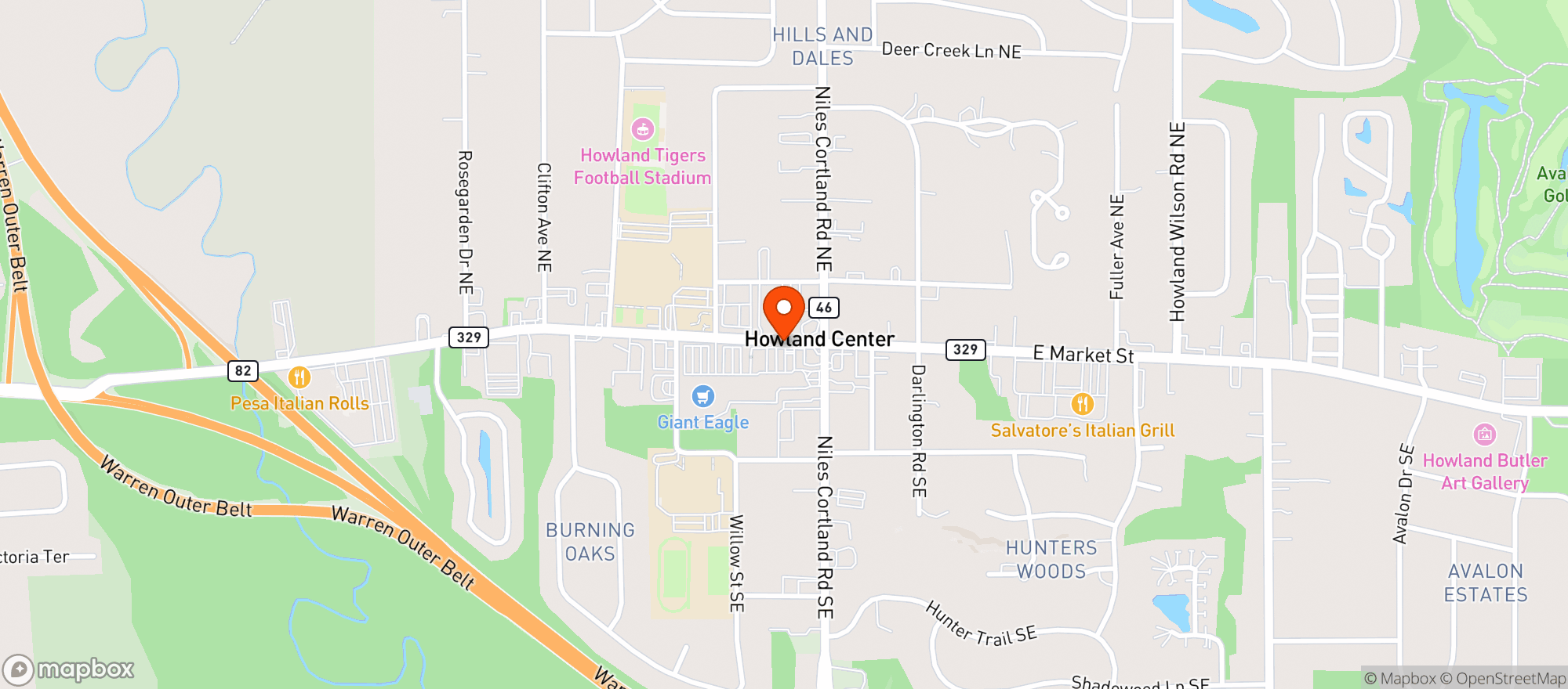 Map showing Giant Eagle