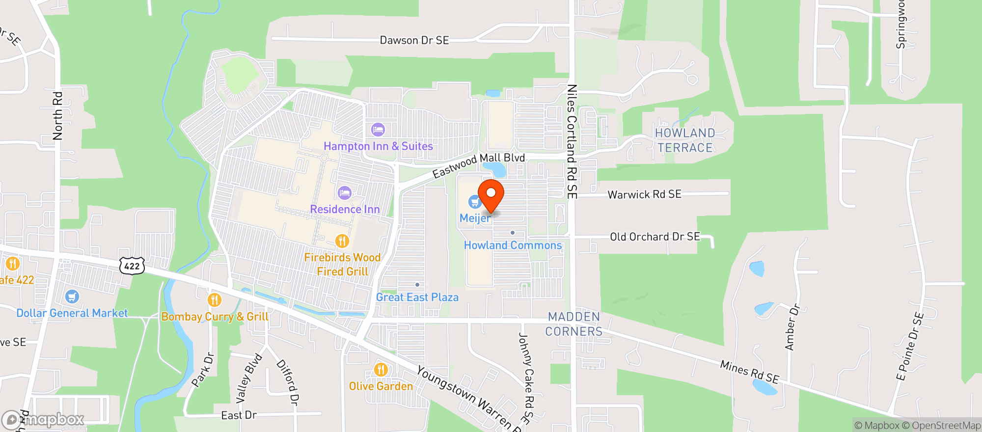 Map showing Meijer