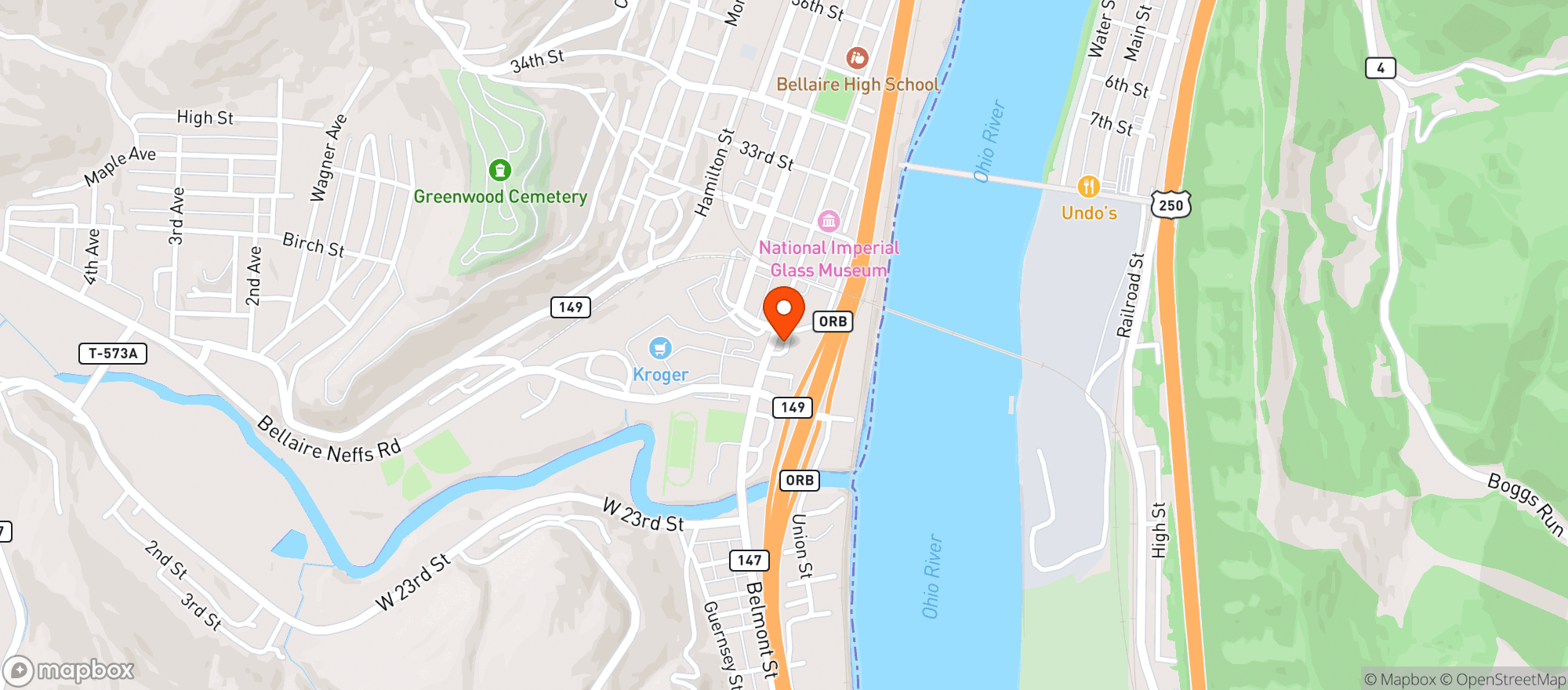 Map showing Marathon