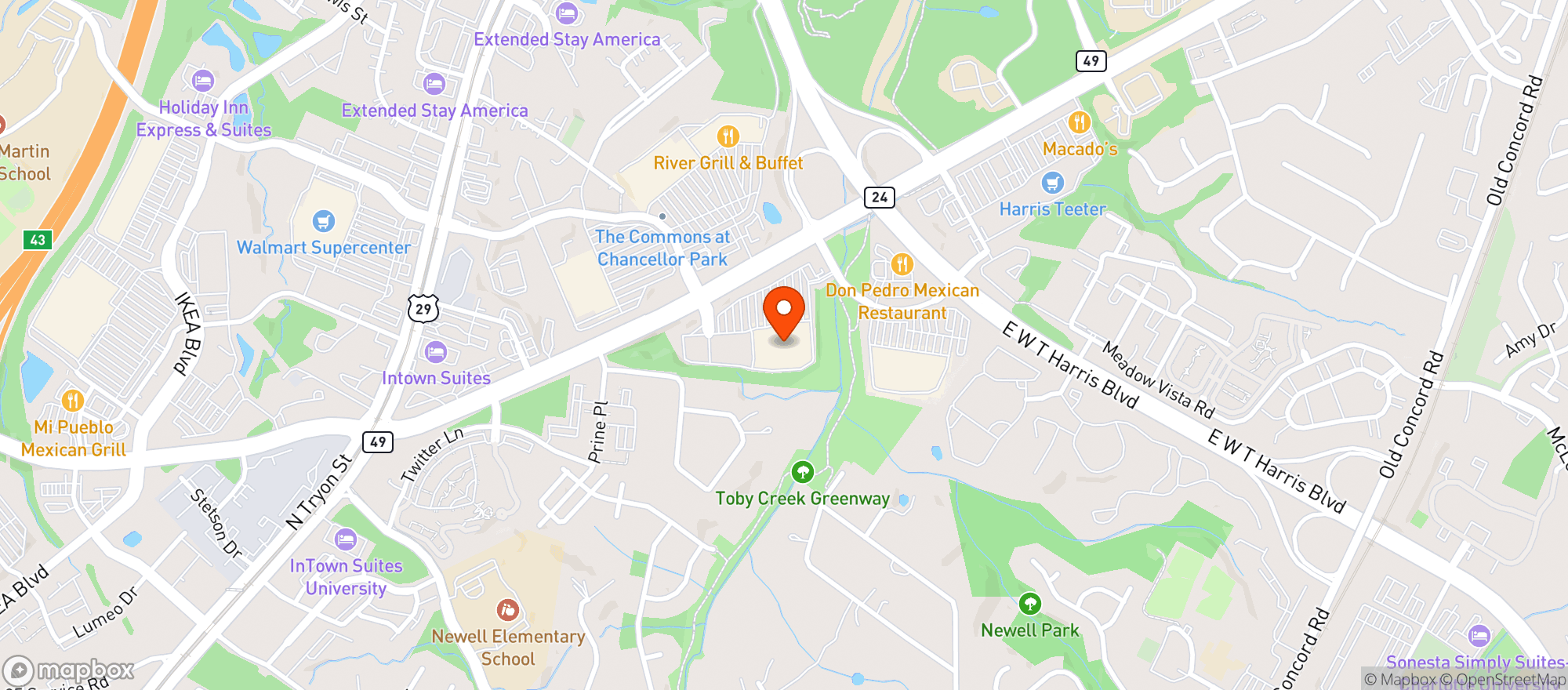 Map showing Target Store #1081