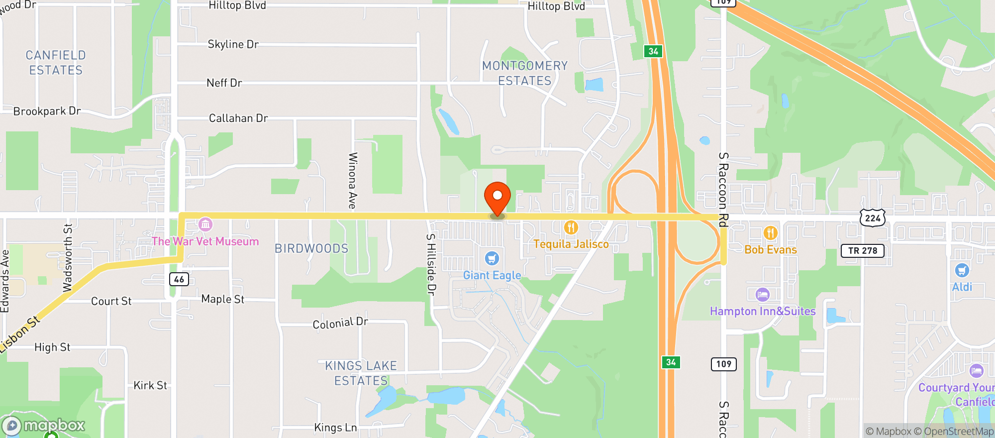 Map showing Giant Eagle
